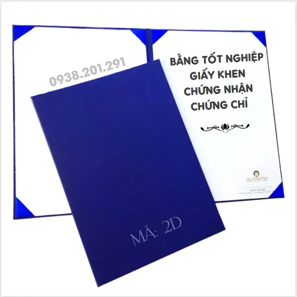 Bìa Decal Xanh dương 2D