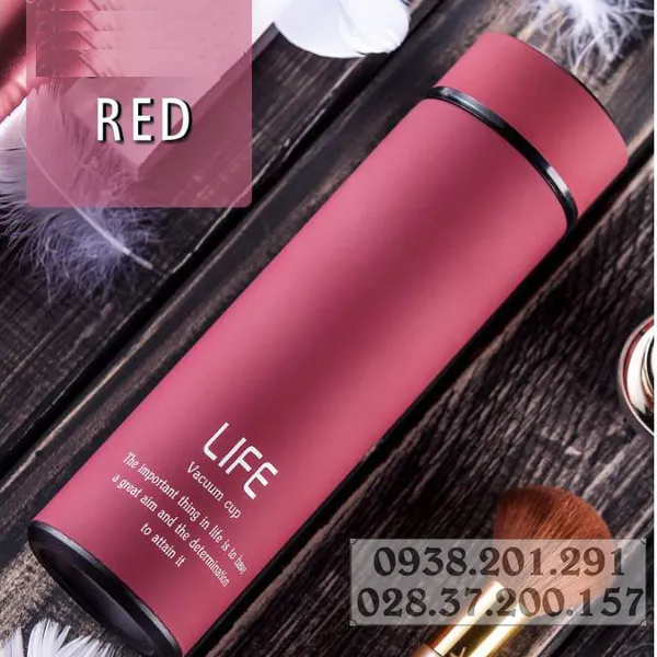 Bình Giữ Nhiệt In Logo Làm Quà Tặng Khách Hàng BO-RED