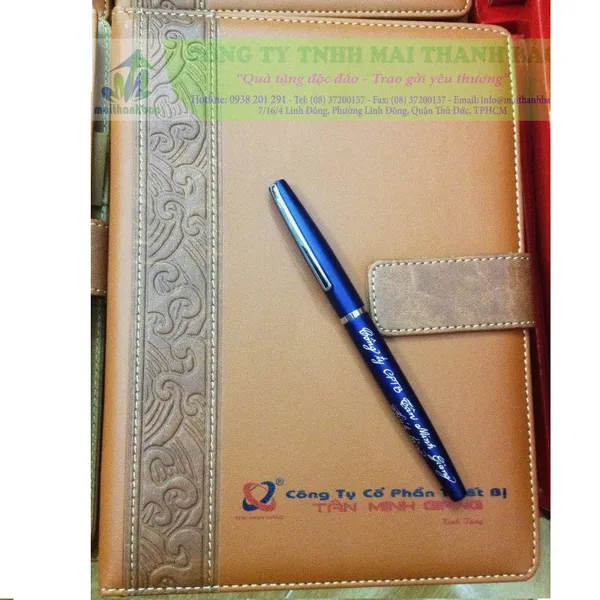 Sổ tay bìa da Tân Minh Giang
