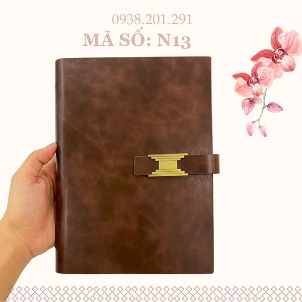 Sổ Tay Da Mẫu Mới 2024 In Logo Làm Quà Tặng N13