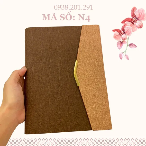 Sổ Tay Da Mẫu Mới 2025 In Logo N4s