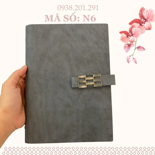Sổ Tay Da Mẫu Mới 2025 In Logo Làm Quà Tặng N6s
