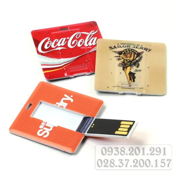 Usb thẻ nhựa card hình vuông in hình