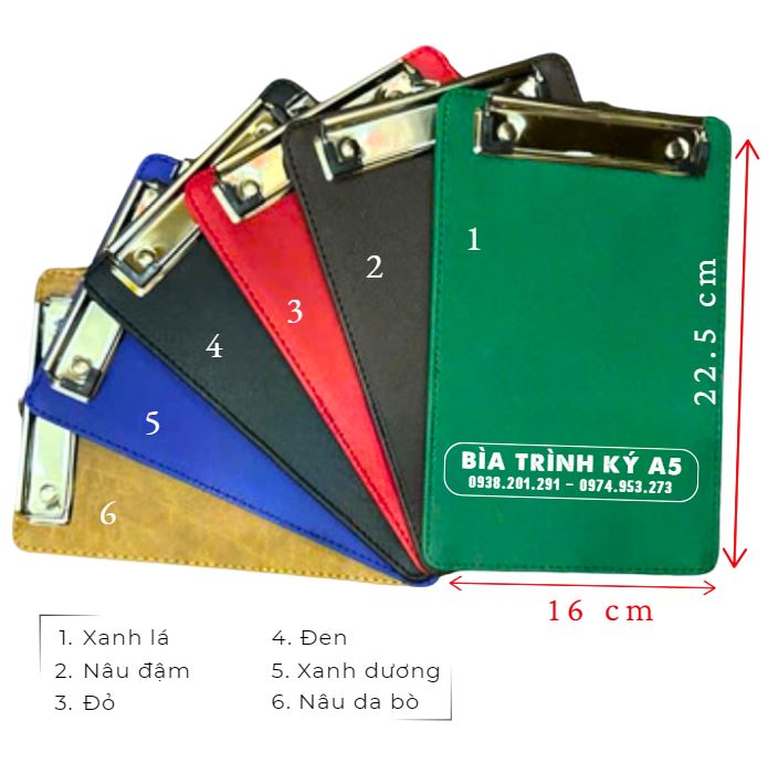 Bìa trình ký da đơn A4 A5 A6 màu đỏ đen xanh lá xanh dương nâu vàng da bò Bìa trình ký da đơn A4 A5 A6 màu đỏ đen xanh lá xanh dương nâu vàng da bò