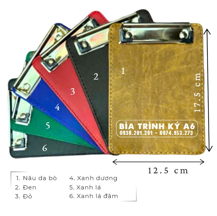 Bìa trình ký da đơn A6 A5 A4 màu nâu đỏ xanh dương đen vàng da bò Bìa trình ký da đơn A6 A5 A4 màu nâu đỏ xanh dương đen vàng da bò