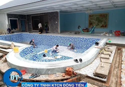 HỒ BƠI BIỆT THỰ - MR. TRƯỜNG - LONG AN - XÂY DỰNG HỒ BƠI GIA ĐÌNH
