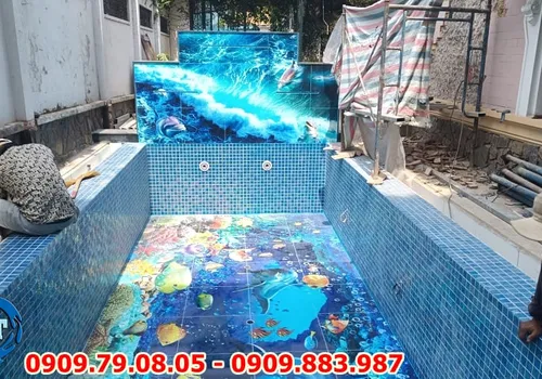 HỒ BƠI BIỆT THỰ - TRẦN QUÝ CÁP - BÌNH THẠNH - MR TIÊN - XÂY DỰNG HỒ BƠI GIA ĐÌNH