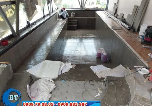 MR. QUÝ - BÌNH TÂN - TPHCM - XÂY DỰNG HỒ BƠI SÂN THƯỢNG