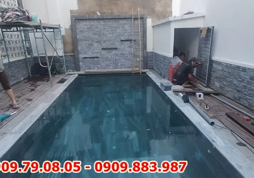 HỒ BƠI BIỆT THỰ - PHAN RANG - MR VINH - XÂY DỰNG HỒ BƠI GIA ĐÌNH