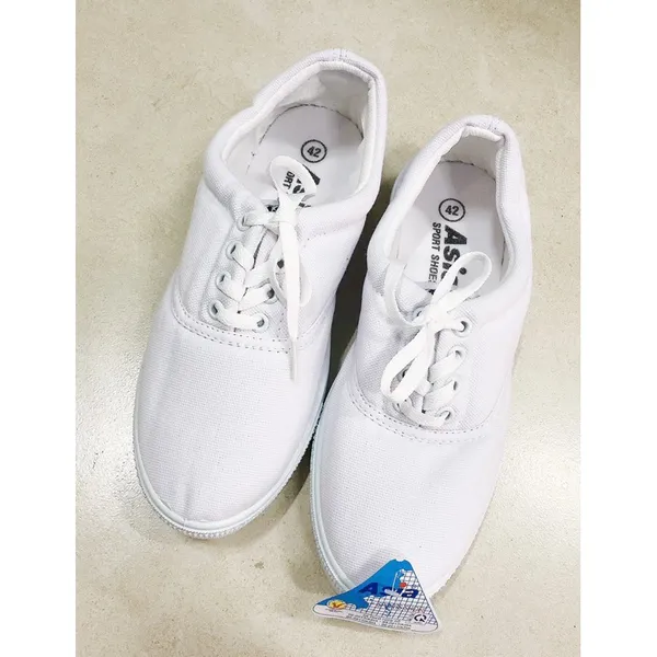 Giầy Asia nam vải màu trắng cột dây đế trắng M003 Z