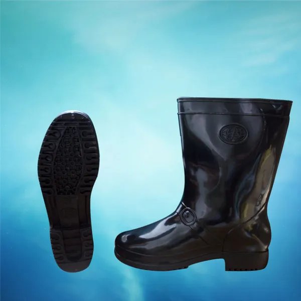 Ủng Nữ Hoa San 002 Đen | Trắng