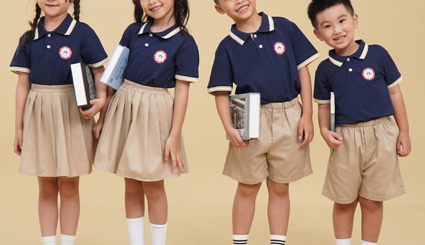 Đồng phục mầm non quốc tế đặt hàng thiết kế