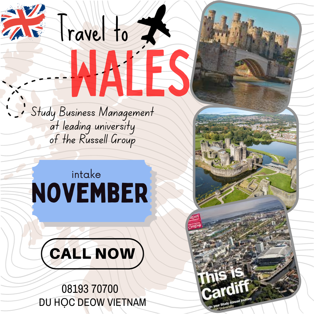 Du học Anh tại Đại học hàng đầu nhóm Russell Group - Cardiff University