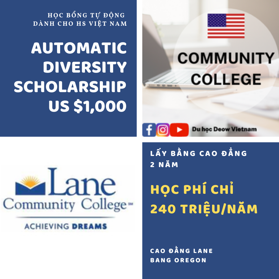 Học bổng tự động $1,000 tại Lane Community College