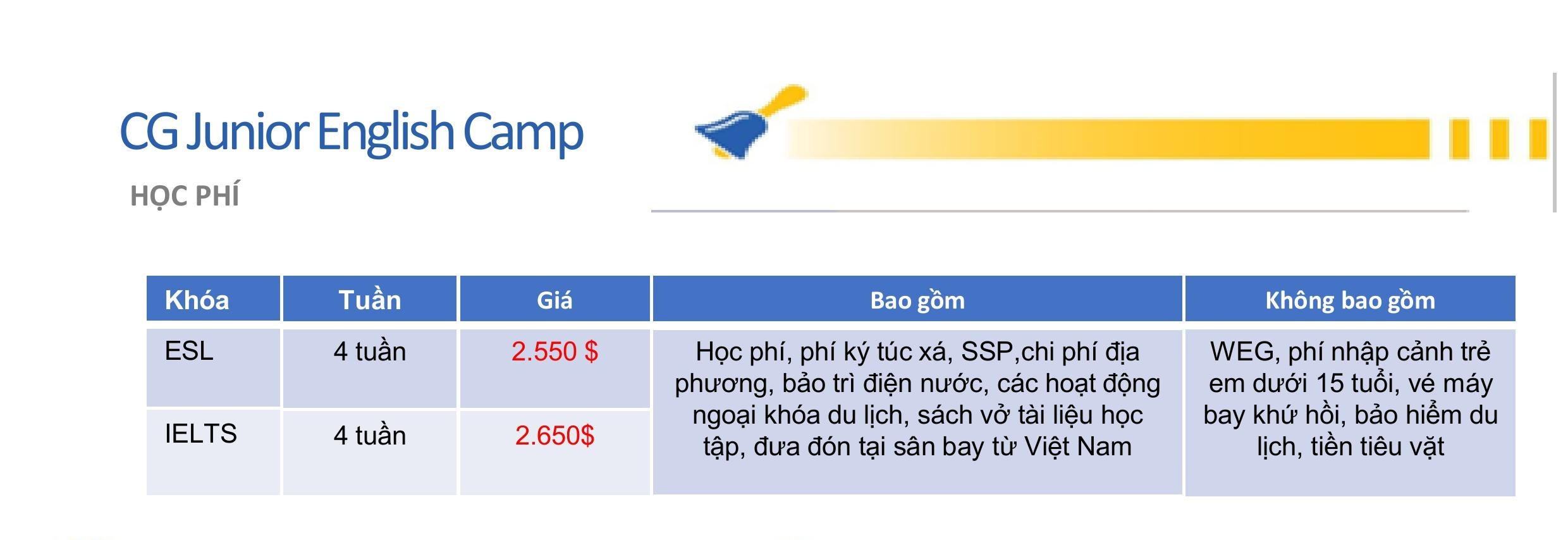 học phí Trại hè