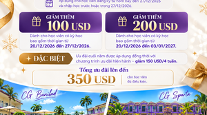 CG Academy Philippines tung ưu đãi cuối năm 2026 – Giảm đến 350 USD học phí tiếng Anh tại Cebu!