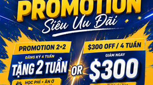 IMS ACADEMY BÙNG NỔ ƯU ĐÃI: HỌC 4 TUẦN, NHẬN NGAY 2 TUẦN MIỄN PHÍ HOẶC GIẢM THẲNG $300!