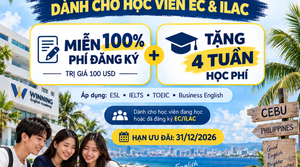 🎓 WINNING ENGLISH ACADEMY TRIỂN KHAI ƯU ĐÃI ĐẶC BIỆT DÀNH RIÊNG CHO HỌC VIÊN EC & ILAC