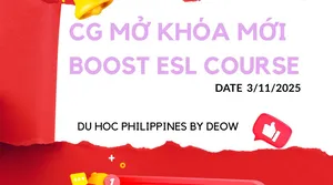 CG ACADEMY MỞ KHÓA MỚI BOOST ESL COURSE NGẮN HẠN 1-2 TUẦN TỪ 3/11/2025