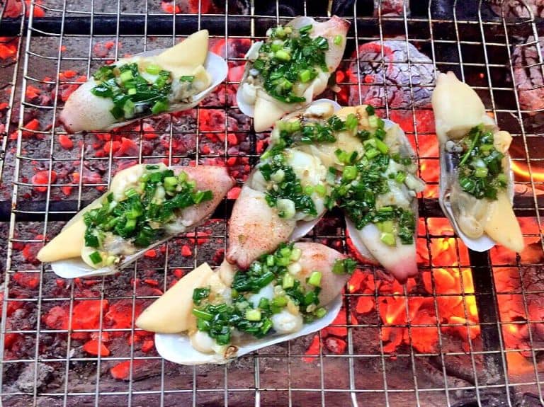 Ốc vòi voi nướng mỡ hành Ốc vòi voi nướng mỡ hành