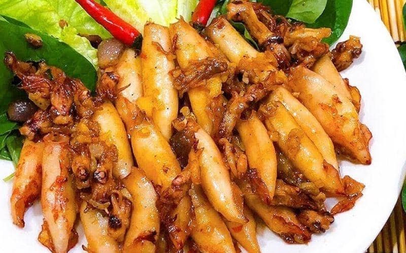 Mực sữa chiên nước mắm Mực sữa chiên nước mắm