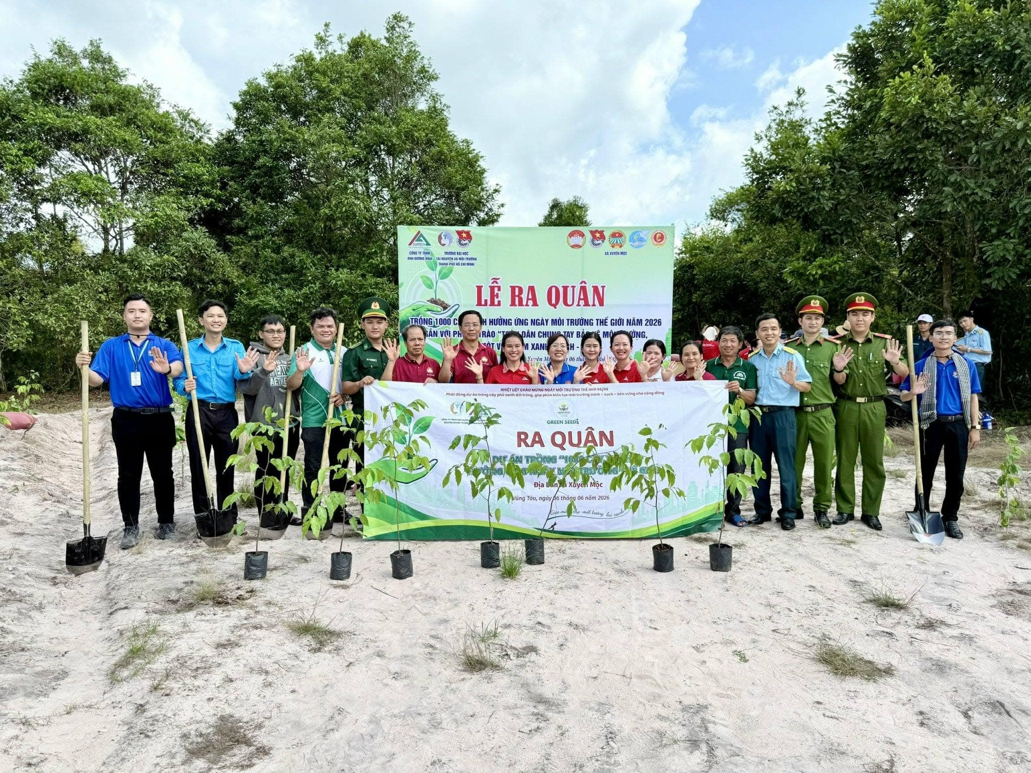Xuyên Mộc ra quân trồng cây hưởng ứng ngày môi trường thế giới 2026 Xuyên Mộc ra quân trồng cây hưởng ứng ngày môi trường thế giới 2026