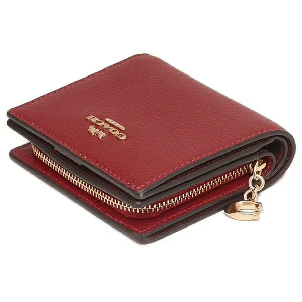 Ví Coach nữ da mềm màu đỏ