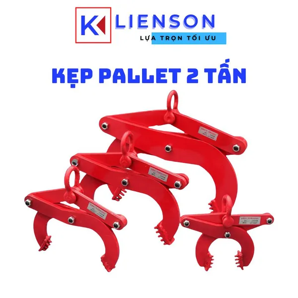 Kẹp kéo pallet 2 tấn, kẹp càng cua kéo pallet 