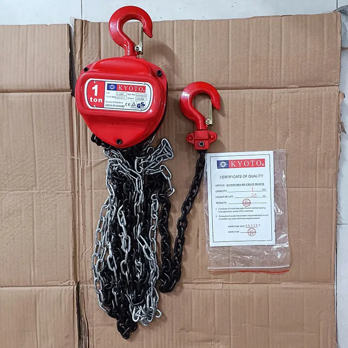 Pa lăng xích kéo tay 1 tấn Kyoto