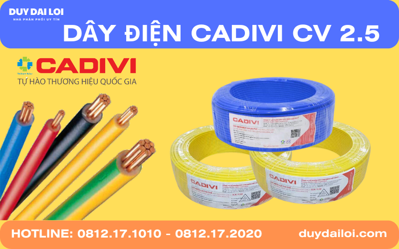 Dây điện cadivi CV 2.5 Dây điện cadivi CV 2.5