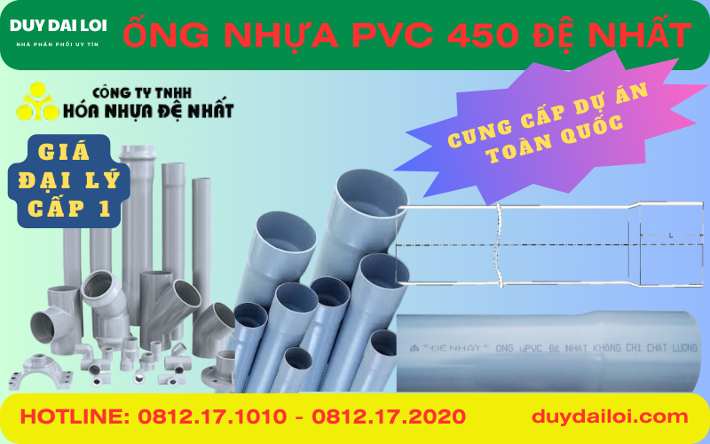 Ống nhựa PVC 450 đệ nhất Ống nhựa PVC 450 đệ nhất