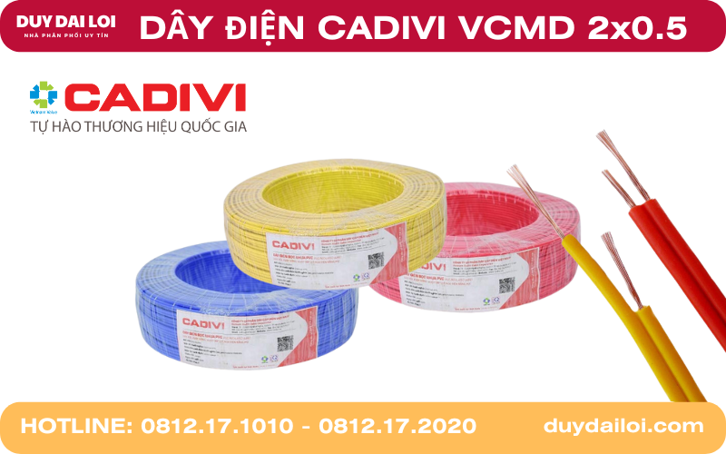 Dây điện cadivi Vcmd 2x0.5 Dây điện cadivi Vcmd 2x0.5