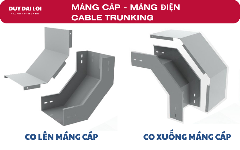 Co lên - Co dọc máng cáp - trunking Co lên - Co dọc máng cáp - trunking