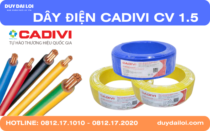 Dây điện cadivi CV 1.5 Dây điện cadivi CV 1.5