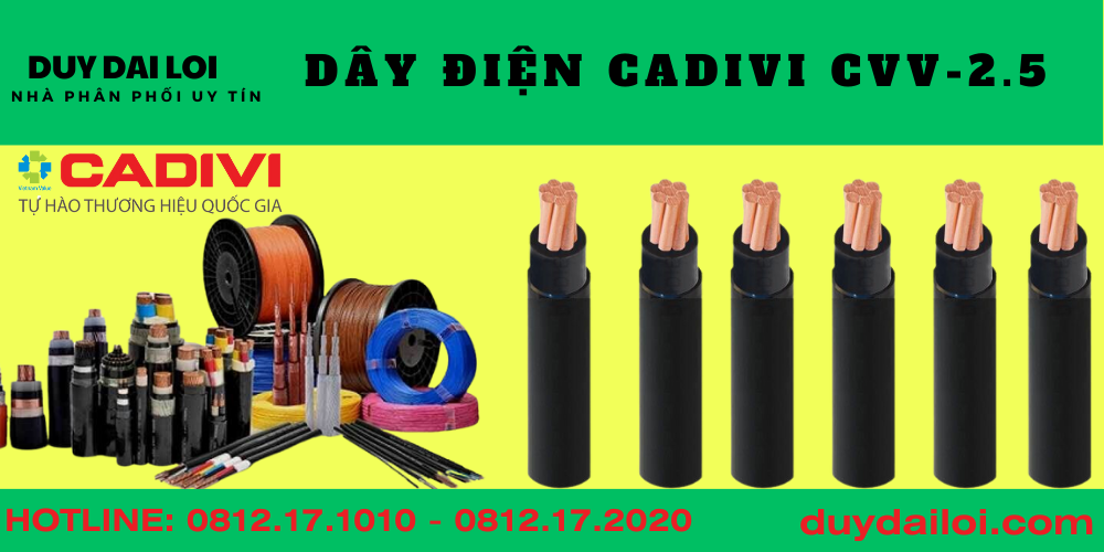 Dây cáp điện cvv -2.5 CADIVI Dây cáp điện cvv -2.5 CADIVI