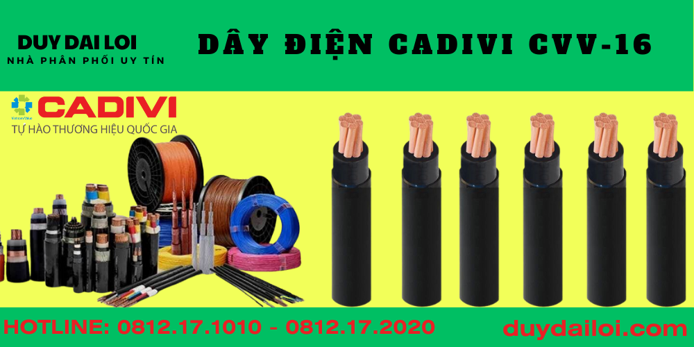 Dây cáp điện cvv -16 CADIVI Dây cáp điện cvv -16 CADIVI
