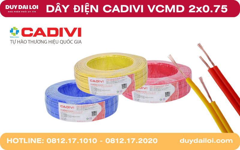 Dây điện cadivi Vcmd 2x0.75 Dây điện cadivi Vcmd 2x0.75