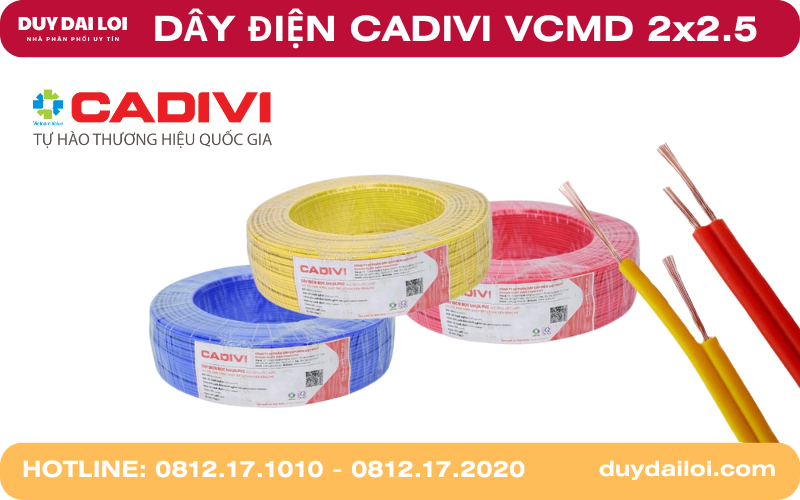 Dây điện cadivi Vcmd 2x2.5 Dây điện cadivi Vcmd 2x2.5