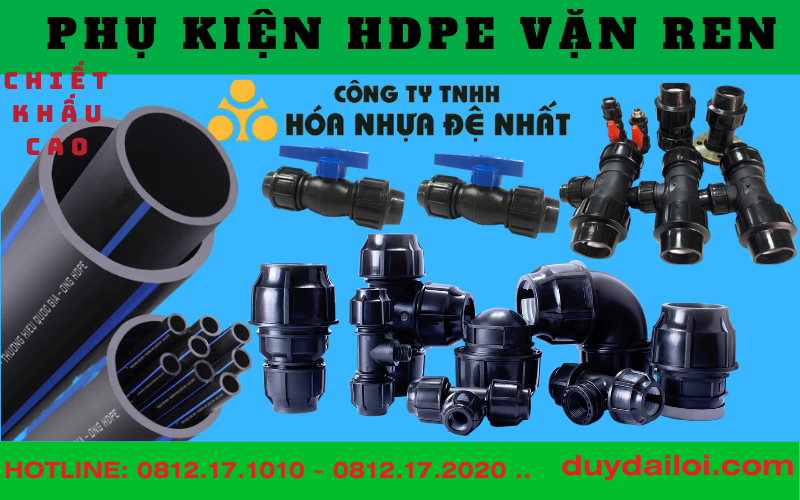 Phụ kiện ống hdpe vặn ren Phụ kiện ống hdpe vặn ren