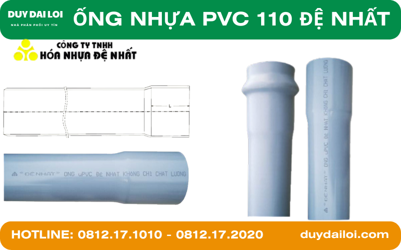Ống nhựa PVC 110 đệ nhất Ống nhựa PVC 110 đệ nhất
