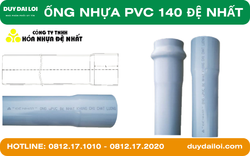Ống nhựa PVC 140 đệ nhất Ống nhựa PVC 140 đệ nhất