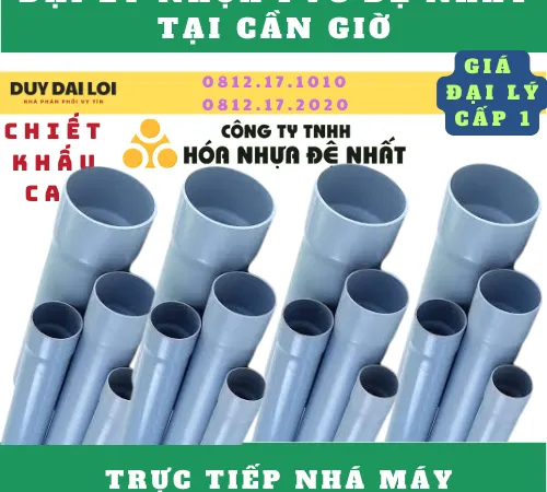 ĐẠI LÝ ỐNG NHỰA PVC ĐỆ NHẤT Ở CẦN GIỜ