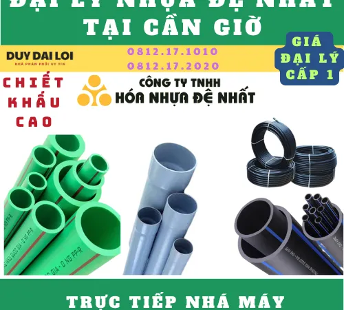 ĐẠI LÝ ỐNG NHỰA ĐỆ NHẤT Ở CẦN GIỜ