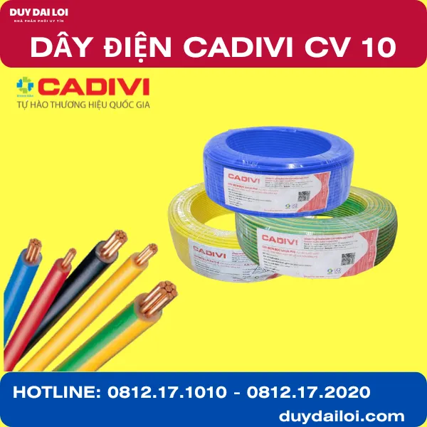 DÂY ĐIỆN CADIVI CV 10