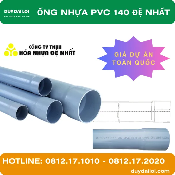 ỐNG NHỰA PVC 140 ĐỆ NHẤT