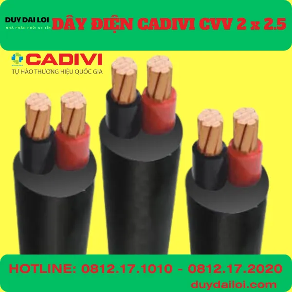 DÂY ĐIỆN CADIVI CVV 2x2.5