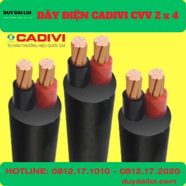 DÂY ĐIỆN CADIVI CVV 2x4