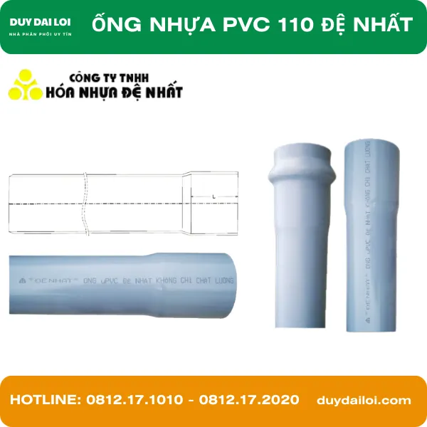 ỐNG NHỰA PVC 110 ĐỆ NHẤT