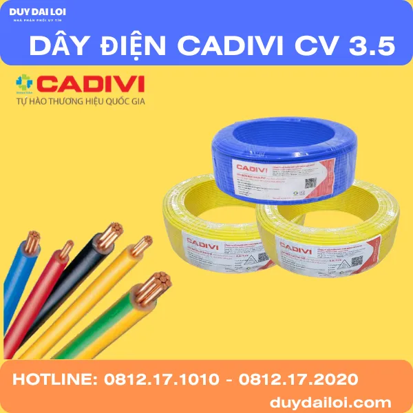 DÂY ĐIỆN CADIVI CV 3.5