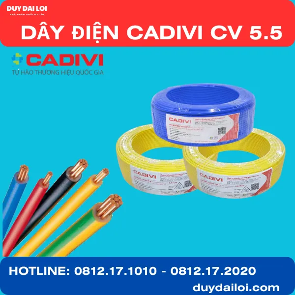 DÂY ĐIỆN CADIVI CV 5.5